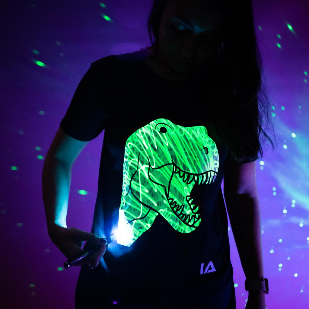 Kids Interactive Glow T-Shirt - Dinosaur