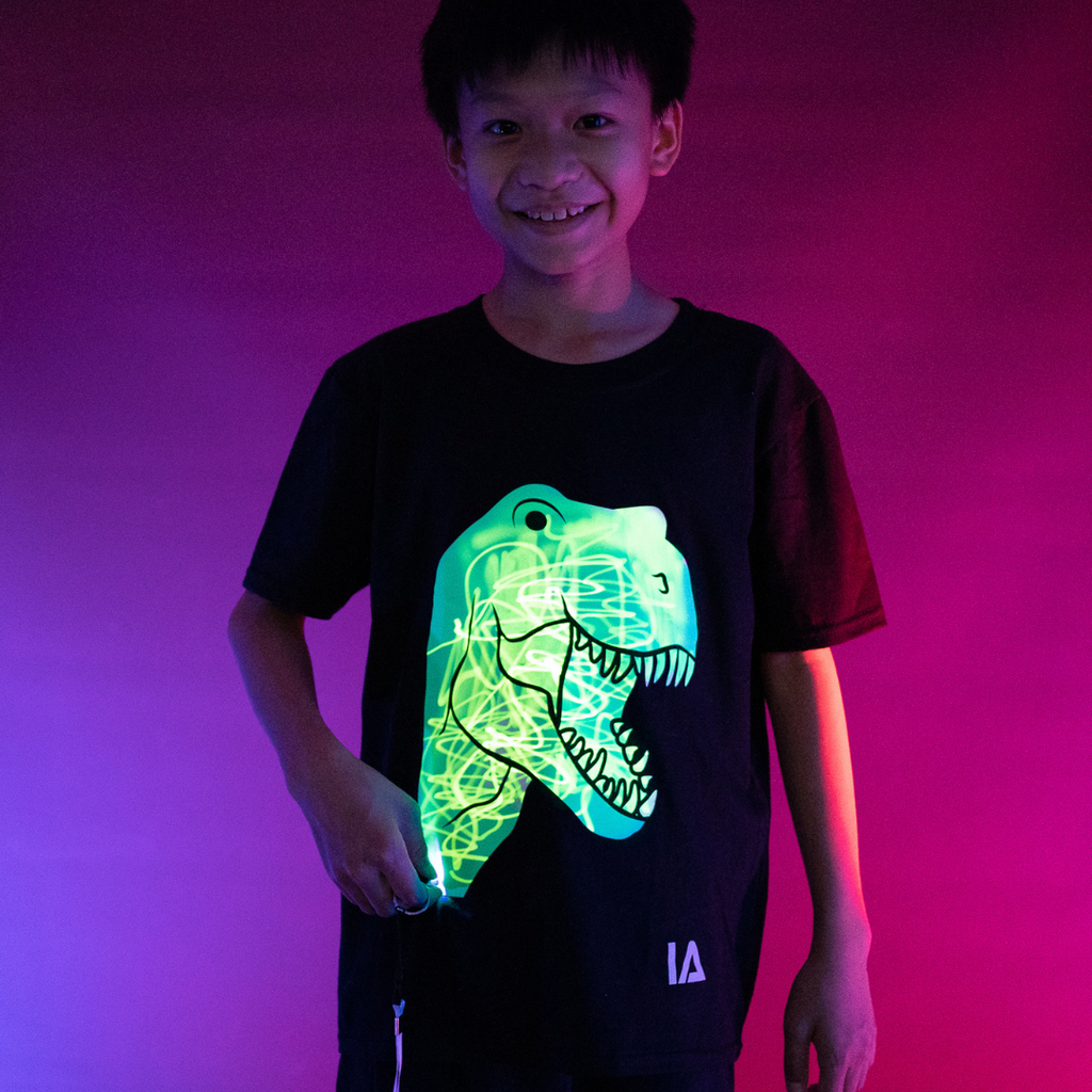 Kids Interactive Glow T-Shirt - Dinosaur