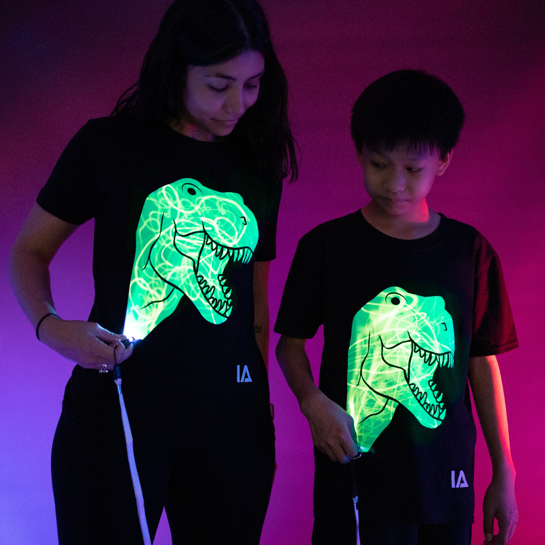 Kids Interactive Glow T-Shirt - Dinosaur