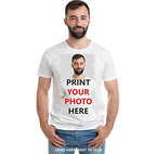 Personalized, Customized Photo T-Shirt | Color- White | Sleeve-Half | Material- Cotton Mix Fabric, T-Shirts for Kids, Boys, Girls, Men, Women,
