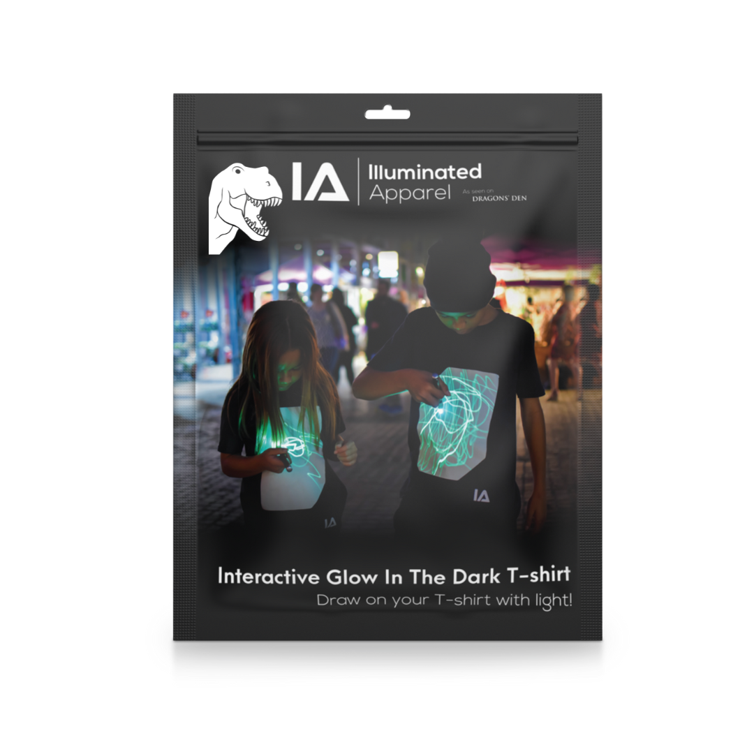 Kids Interactive Glow T-Shirt - Dinosaur