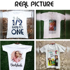 Personalized, Customized Photo T-Shirt | Color- White | Sleeve-Half | Material- Cotton Mix Fabric, T-Shirts for Kids, Boys, Girls, Men, Women,