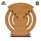 GKD Calendar of lifetime, calendar desk organizer round table calendar 2025-2026 premium antique look for office decor, wooden calender also corporate gifts (Bamboo Eco friendly)