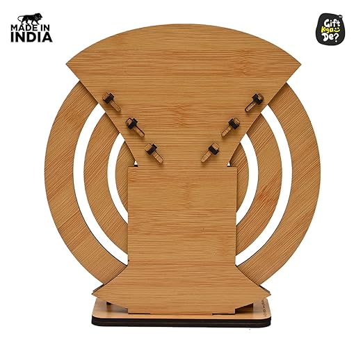 GKD Calendar of lifetime, calendar desk organizer round table calendar 2025-2026 premium antique look for office decor, wooden calender also corporate gifts (Bamboo Eco friendly)