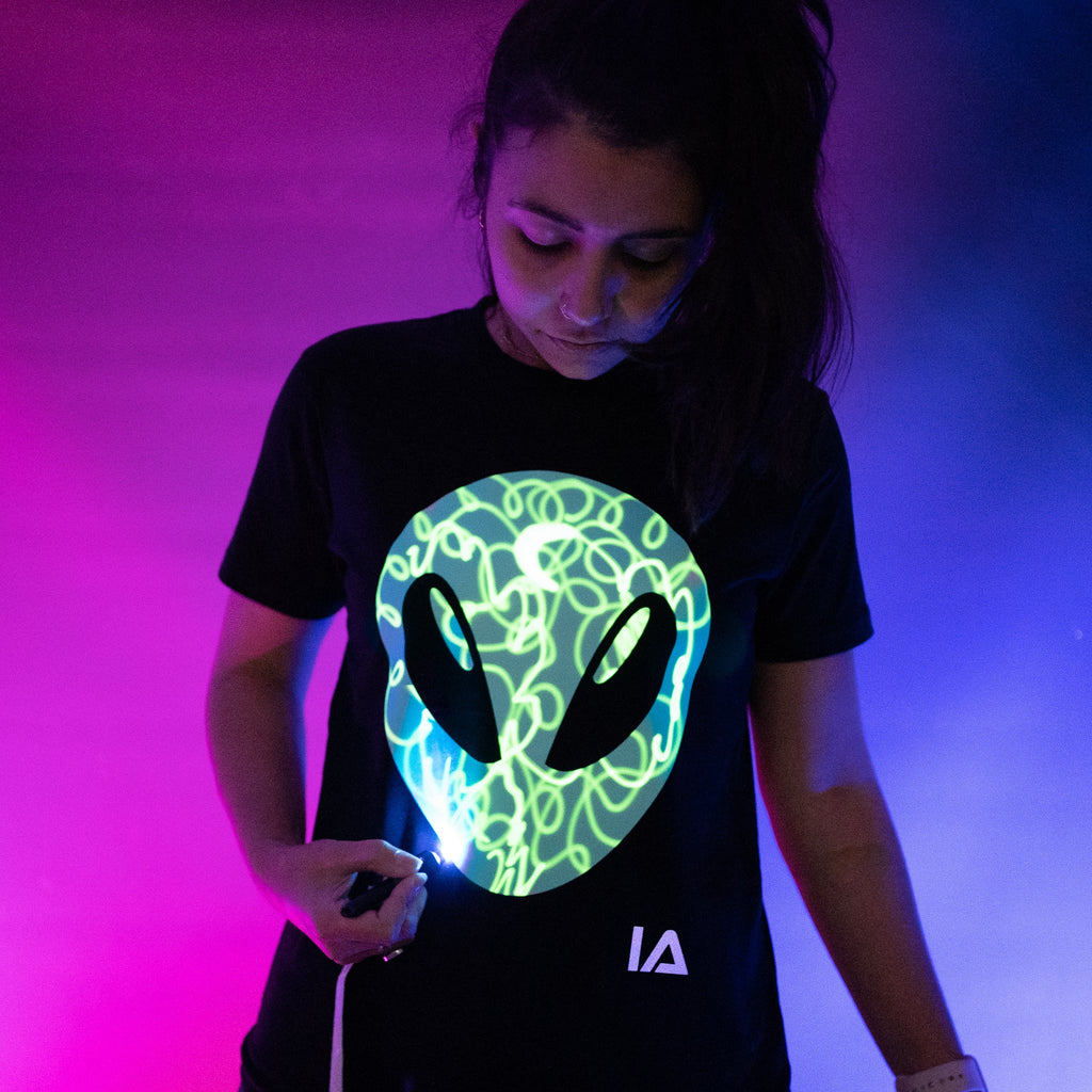 Alien Head Interactive Glow In The Dark T-Shirt