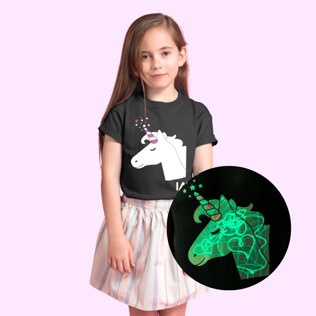Kids Interactive Glow T-shirt - Unicorn