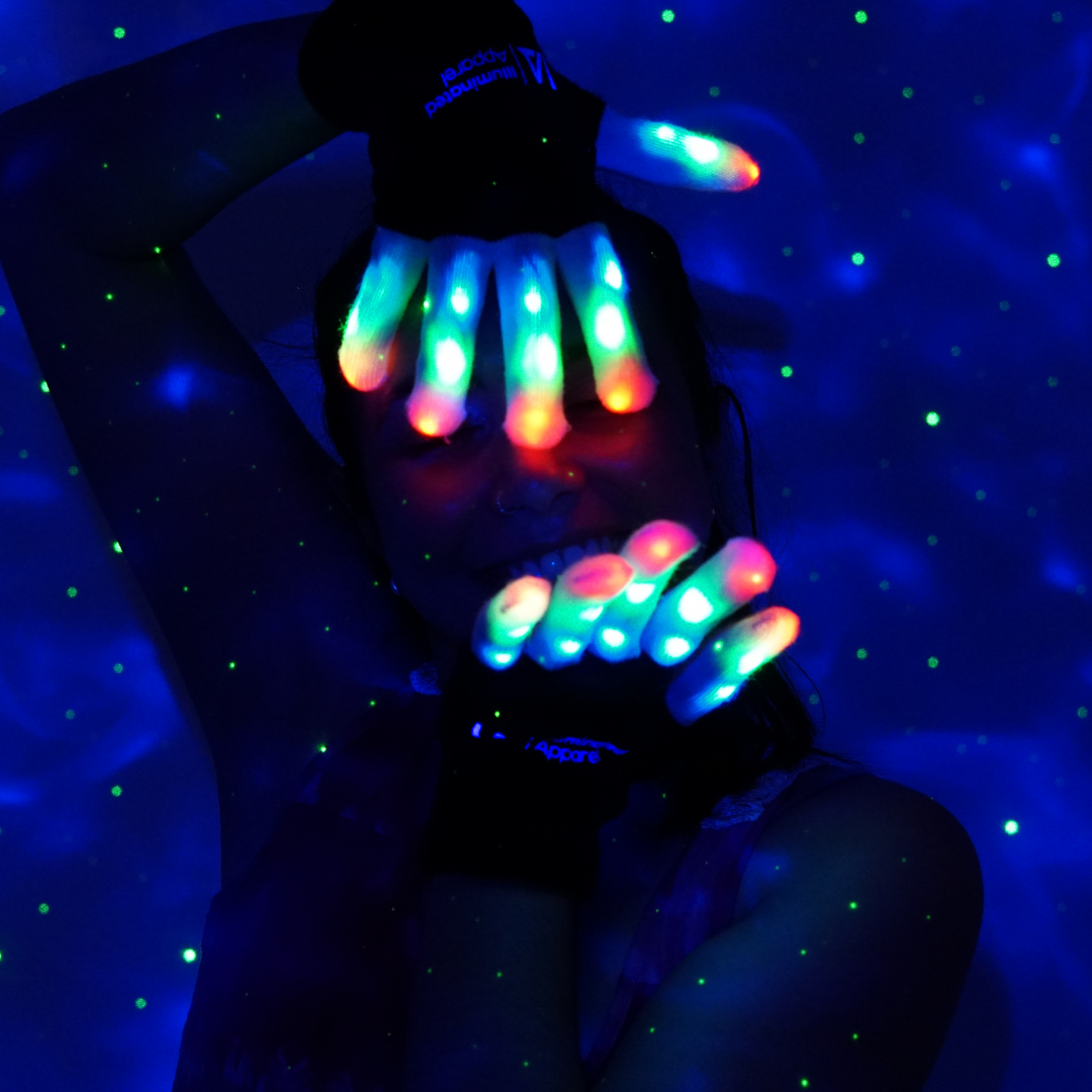 Kids LED Light Up Flashing Gloves