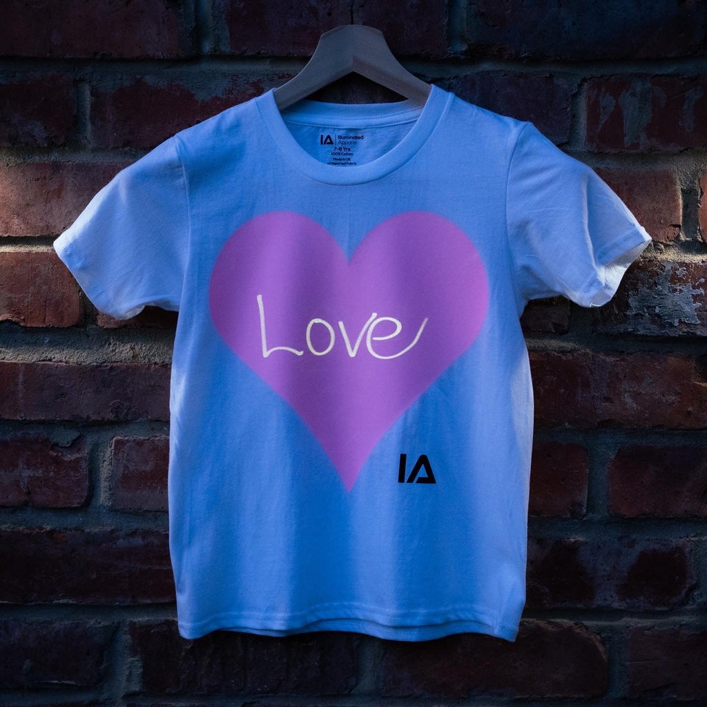 Kids Interactive Glow T-Shirt - Love Heart