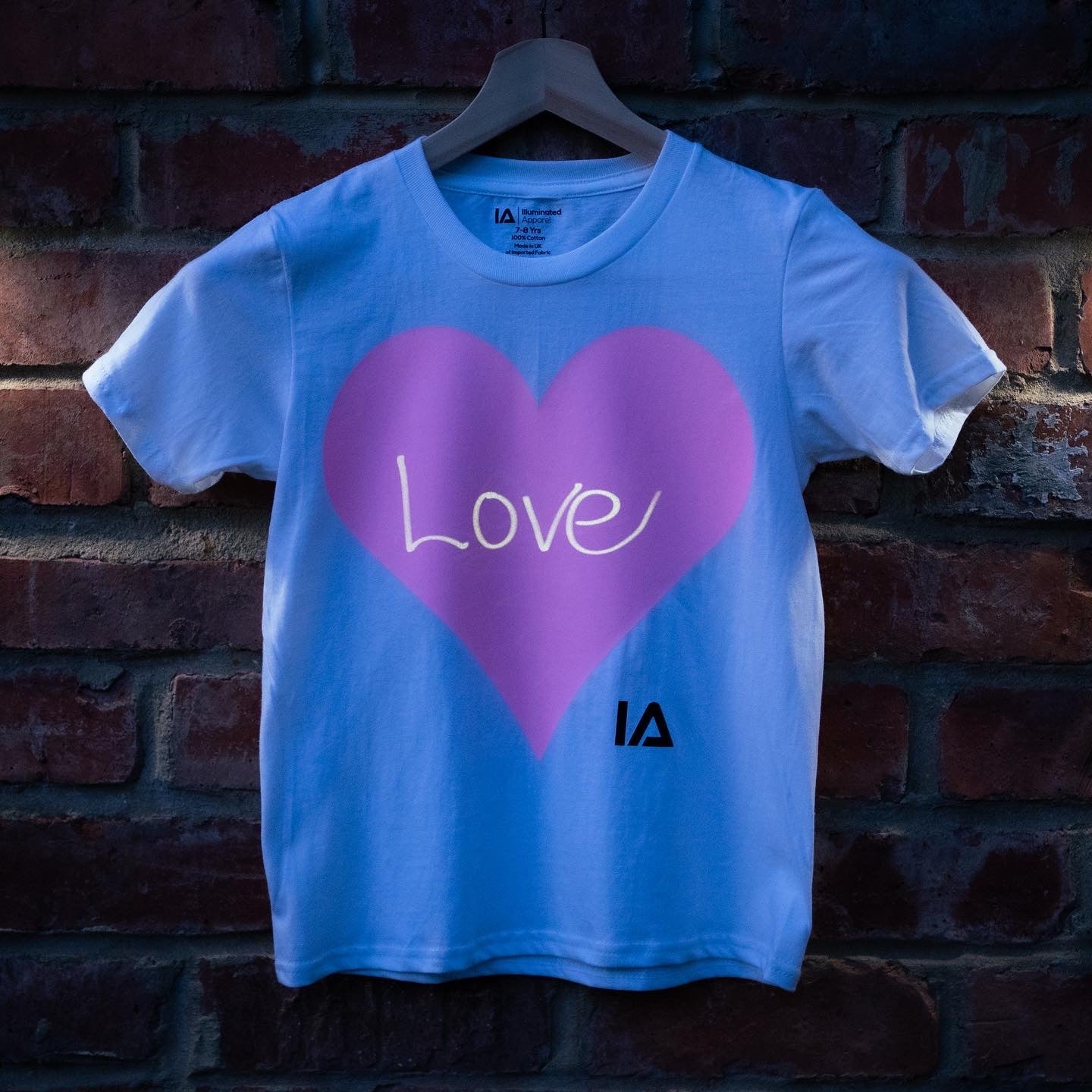 Kids Interactive Glow T-Shirt - Love Heart