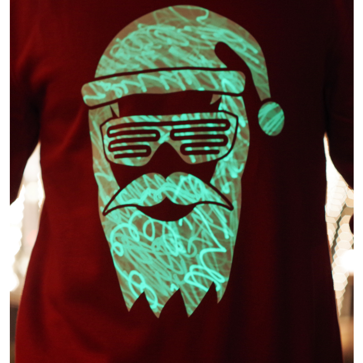 Interactive Glow In The Dark Cool Santa Christmas Jumper
