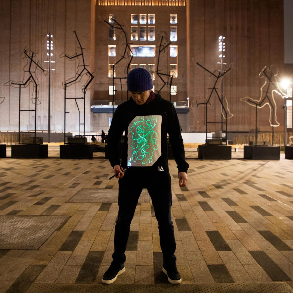 Illuminated Apparel Interactive Glow in The Dark T-Shirt - with Glow Pen Fun for Birthday Parties & Festivals - Light up The Night